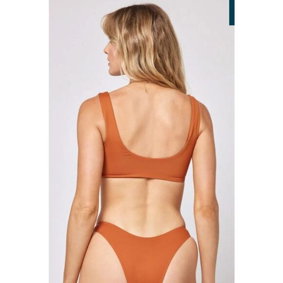 L*Space Lizzie Bikini Top in Amber Brown Size Small NWT - Picture 2 of 6